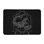 Black And White Scorpio Sign Print Kitchen Mat