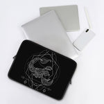 Black And White Scorpio Sign Print Laptop Sleeve