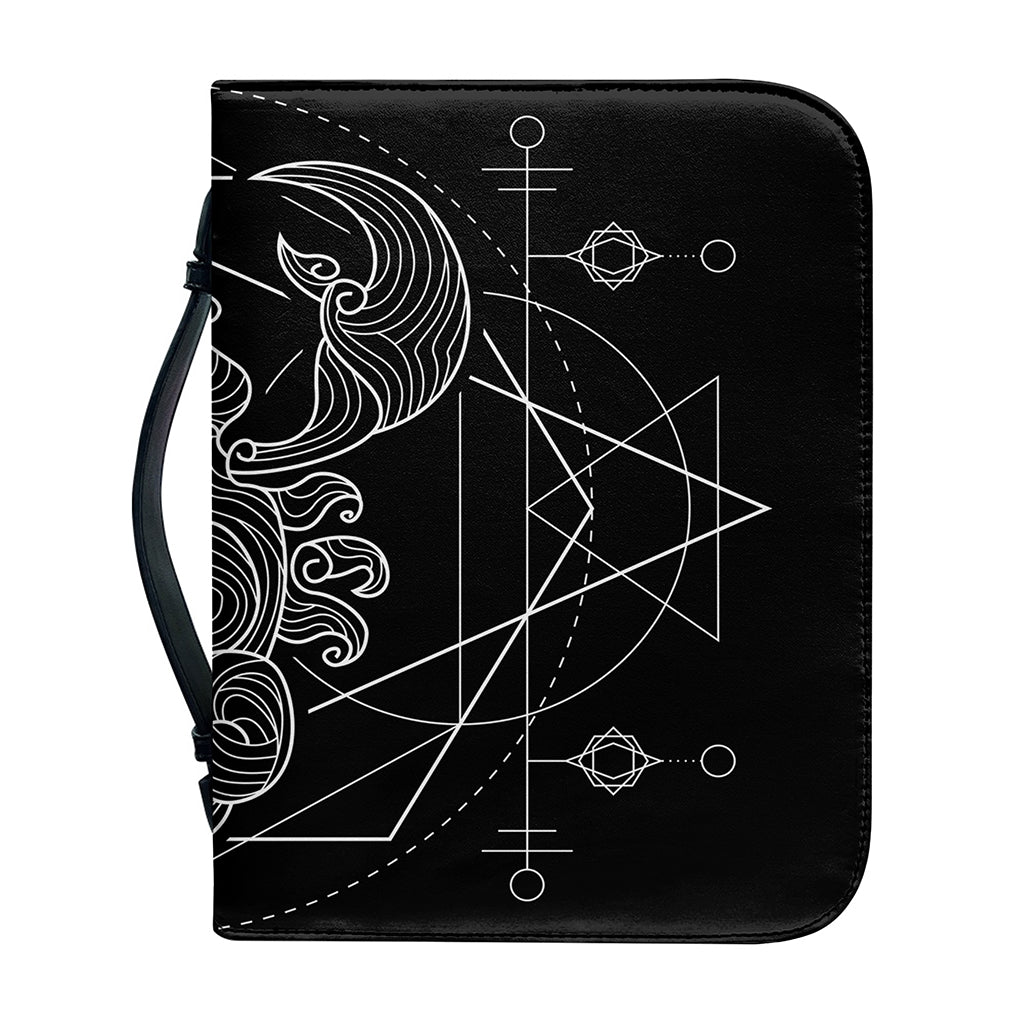 Black And White Scorpio Sign Print Leather Bible Cover