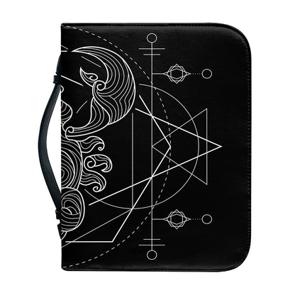 Black And White Scorpio Sign Print Leather Bible Cover