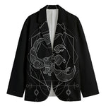 Black And White Scorpio Sign Print Men's Blazer