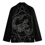 Black And White Scorpio Sign Print Men's Blazer