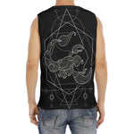 Black And White Scorpio Sign Print Men's Fitness Tank Top