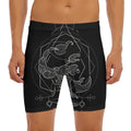 Black And White Scorpio Sign Print Men's Long Boxer Briefs