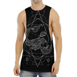 Black And White Scorpio Sign Print Men's Muscle Tank Top