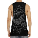 Black And White Scorpio Sign Print Men's Muscle Tank Top