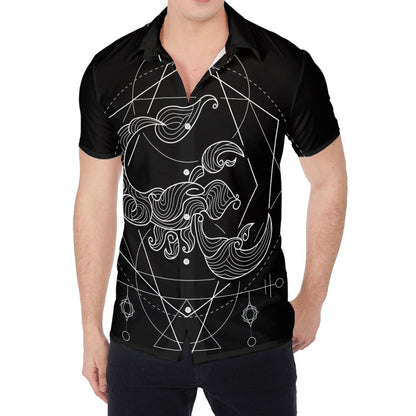 Black And White Scorpio Sign Print Men's Shirt