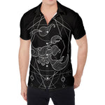 Black And White Scorpio Sign Print Men's Shirt