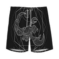 Black And White Scorpio Sign Print Men's Athletic Shorts
