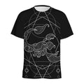Black And White Scorpio Sign Print Men's Athletic T-Shirt