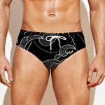Black And White Scorpio Sign Print Men's Swim Briefs