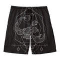 Black And White Scorpio Sign Print Men's Swim Trunks