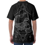 Black And White Scorpio Sign Print Men's Velvet T-Shirt