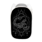 Black And White Scorpio Sign Print Mesh Laundry Hamper