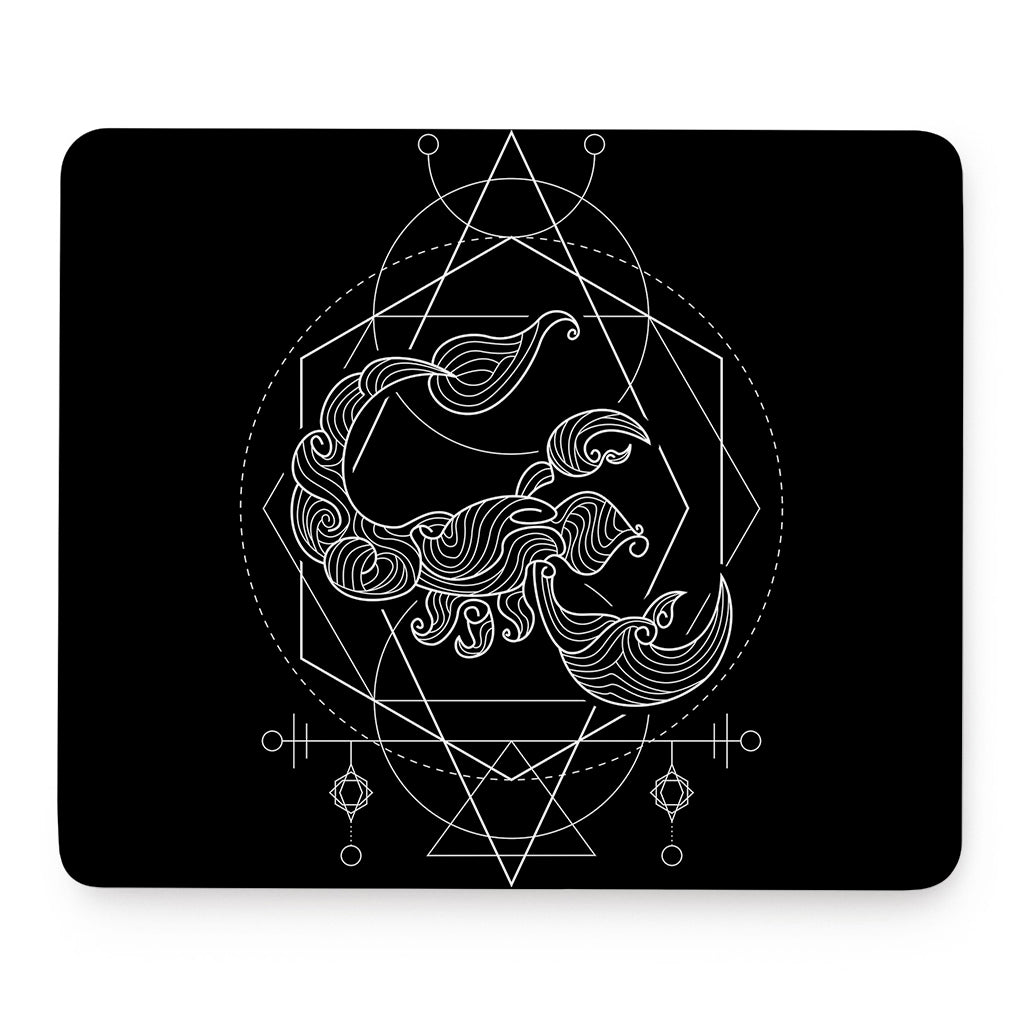 Black And White Scorpio Sign Print Mouse Pad