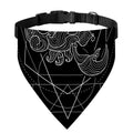 Black And White Scorpio Sign Print Over The Collar Dog Bandana