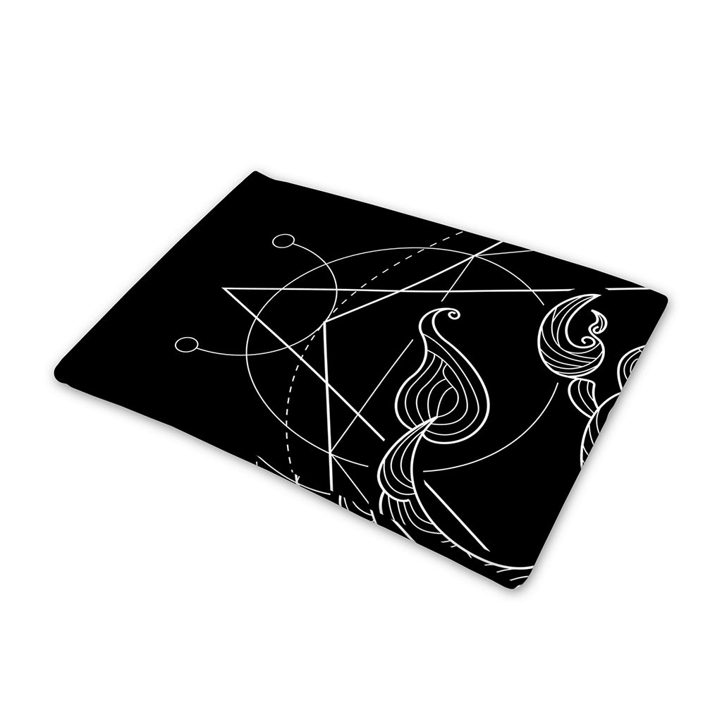 Black And White Scorpio Sign Print Pet Cooling Mat Cover