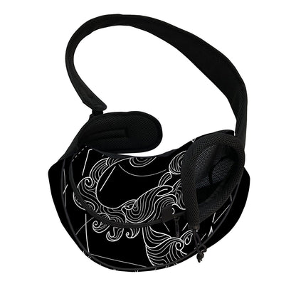 Black And White Scorpio Sign Print Pet Sling Carrier