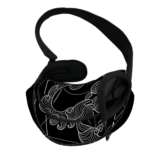 Black And White Scorpio Sign Print Pet Sling Carrier