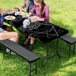Black And White Scorpio Sign Print Picnic Table Cover