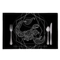 Black And White Scorpio Sign Print Placemat