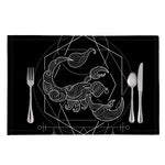 Black And White Scorpio Sign Print Placemat