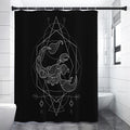 Black And White Scorpio Sign Print Premium Shower Curtain
