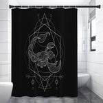 Black And White Scorpio Sign Print Premium Shower Curtain