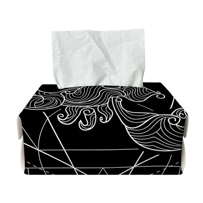 Black And White Scorpio Sign Print Rectangle Tissue Box Cover