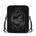 Black And White Scorpio Sign Print Rectangular Crossbody Bag