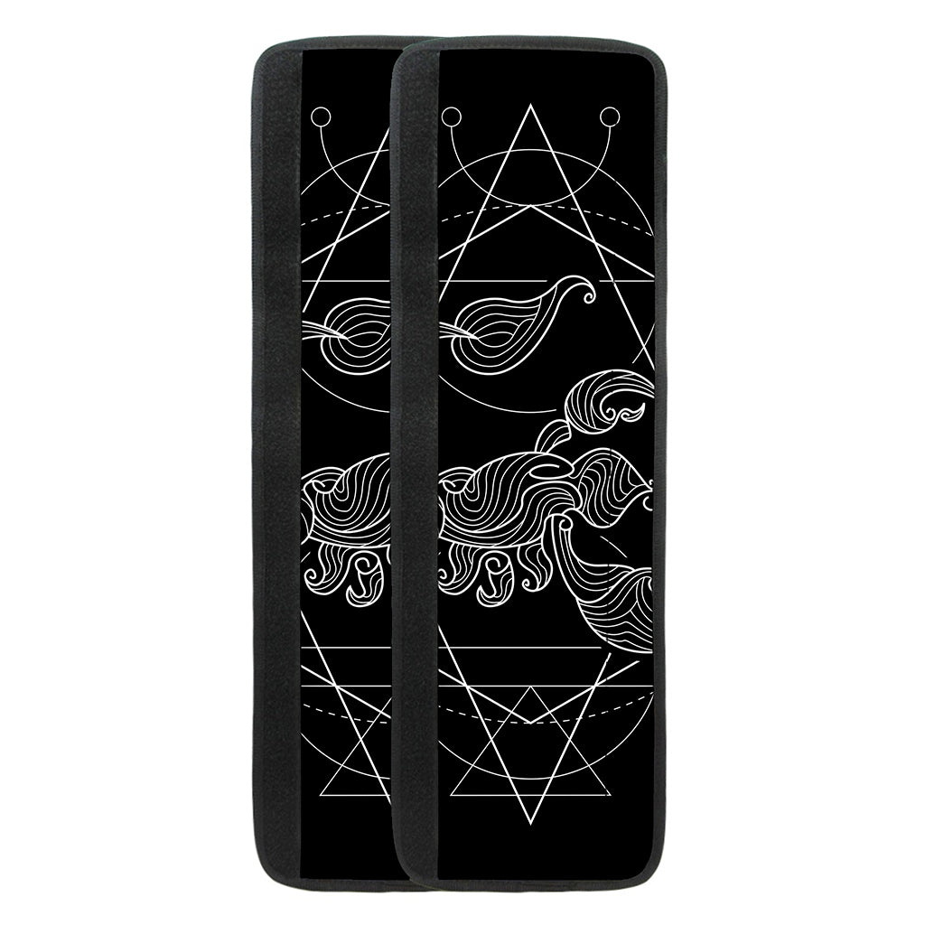 Black And White Scorpio Sign Print Refrigerator Handle Covers