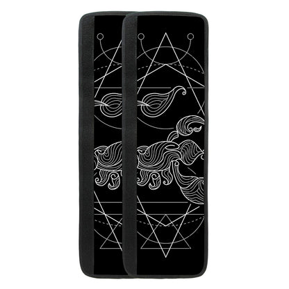 Black And White Scorpio Sign Print Refrigerator Handle Covers