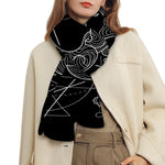 Black And White Scorpio Sign Print Scarf