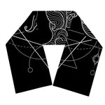 Black And White Scorpio Sign Print Scarf
