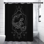 Black And White Scorpio Sign Print Shower Curtain