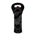 Black And White Scorpio Sign Print Single Neoprene Wine Tote