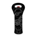 Black And White Scorpio Sign Print Single Neoprene Wine Tote
