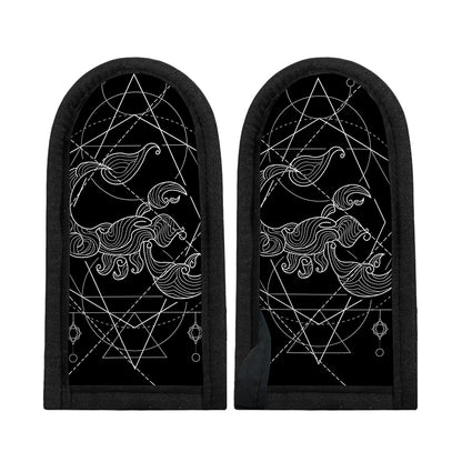 Black And White Scorpio Sign Print Skillet Handle Cover