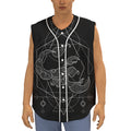 Black And White Scorpio Sign Print Sleeveless Baseball Jersey