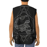 Black And White Scorpio Sign Print Sleeveless Baseball Jersey