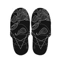 Black And White Scorpio Sign Print Slippers