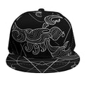 Black And White Scorpio Sign Print Snapback Cap