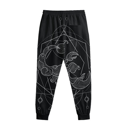 Black And White Scorpio Sign Print Sweatpants