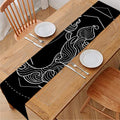 Black And White Scorpio Sign Print Table Runner