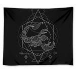 Black And White Scorpio Sign Print Tapestry
