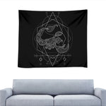 Black And White Scorpio Sign Print Tapestry