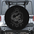 Black And White Scorpio Sign Print Tire Cover With Camera Hole