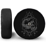 Black And White Scorpio Sign Print Tire Cover With Camera Hole