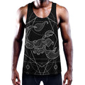 Black And White Scorpio Sign Print Men's Workout Tank Top