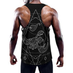 Black And White Scorpio Sign Print Training Tank Top